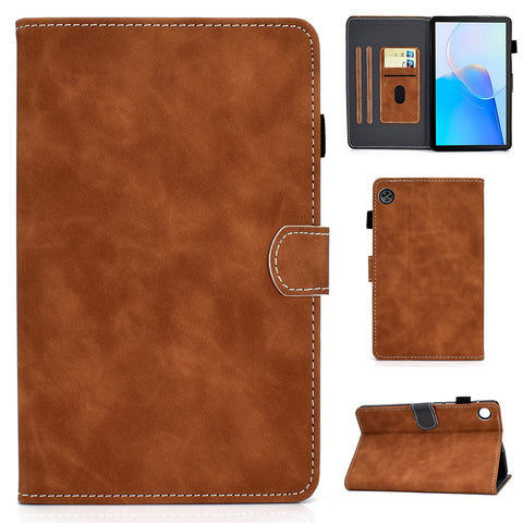 For Huawei MatePad SE 10.4-inch Shockproof Case Cowhide Texture PU Leather Tablet Cover with Card Holder