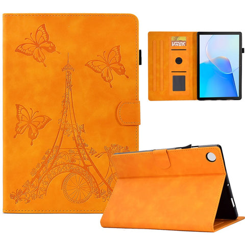 For Huawei MatePad SE 10.4-inch Protective Case Iron Tower Imprinted PU Leather Flip Stand Cover with Card Holder