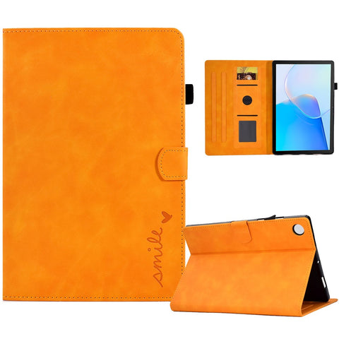 For Huawei MatePad SE 10.4-inch Love Heart Imprinted PU Leather Flip Cover Card Holder Protective Case