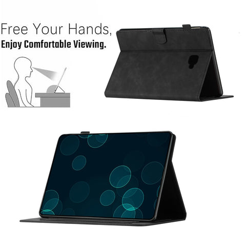 For Samsung Galaxy Tab A 10.1 (2016) T580 T585 Card Holder Tablet Case Imprinted Leather Stand Tablet Cover
