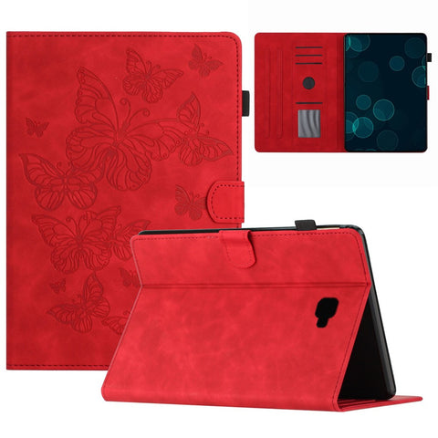 For Samsung Galaxy Tab A 10.1 (2016) T580 T585 Card Holder Tablet Case Imprinted Leather Stand Tablet Cover