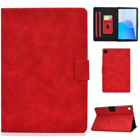 For Huawei MatePad SE 10.4-inch A7 Cowhide Texture Tablet Case PU Leather Stand Card Slot Cover