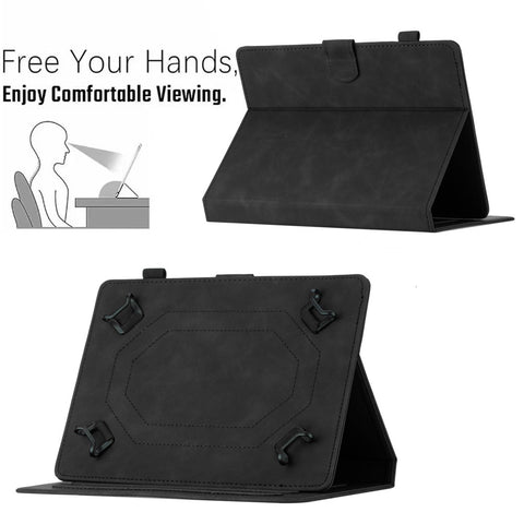 Butterfly Imprinted Stand Case for 10-inch Tablet, Card Holder PU Leather Tablet Cover