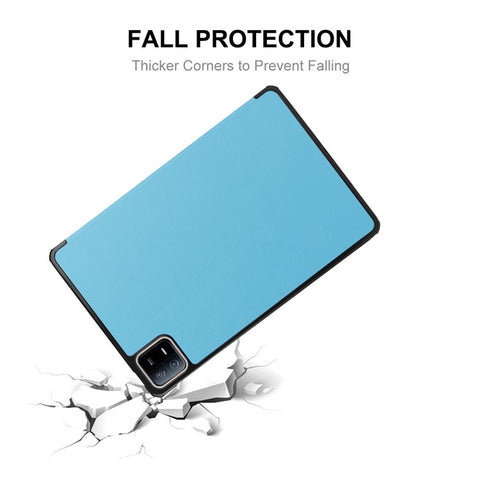 ENKAY HAT PRINCE For Xiaomi Pad 6 / Pad 6 Pro Leather+PC Tablet Case Trifold Stand Cover with Auto Wake / Sleep