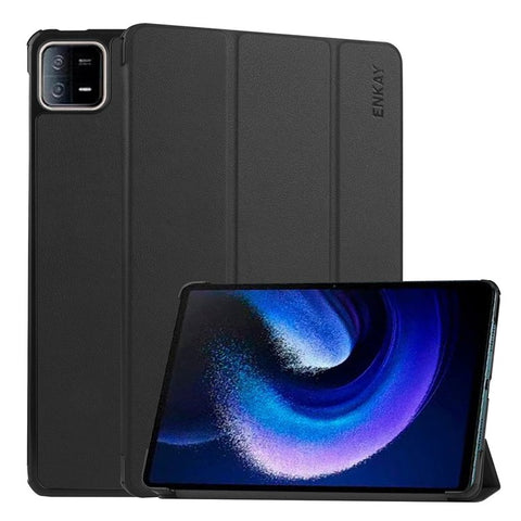 ENKAY HAT PRINCE For Xiaomi Pad 6 / Pad 6 Pro Leather+PC Tablet Case Trifold Stand Cover with Auto Wake / Sleep