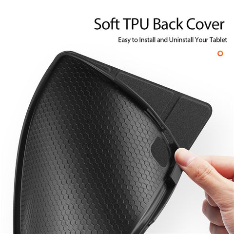 DUX DUCIS Domo Series for Xiaomi Pad 6 / Pad 6 Pro Tablet Case PU Leather Full-Body Tri-Fold Stand Folio Smart Cover