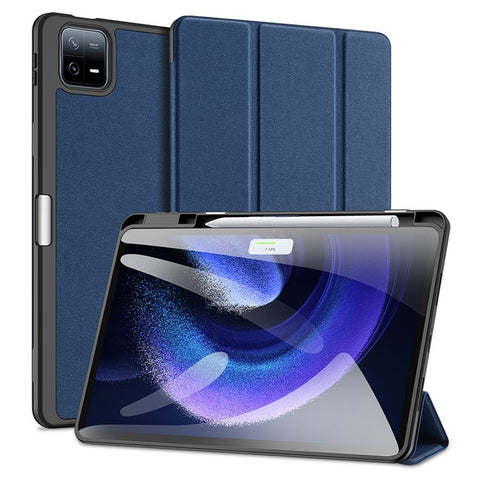 DUX DUCIS Domo Series for Xiaomi Pad 6 / Pad 6 Pro Tablet Case PU Leather Full-Body Tri-Fold Stand Folio Smart Cover