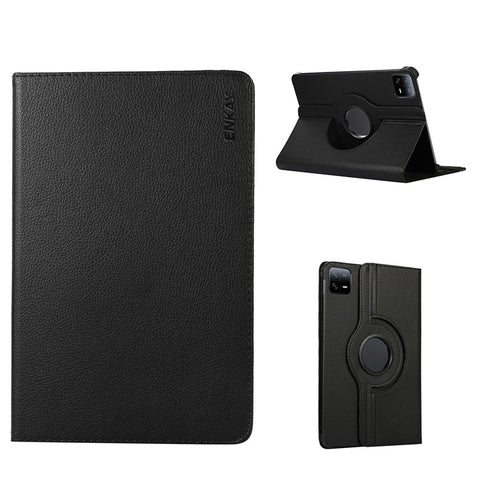 ENKAY HAT PRINCE Tablet Case for Xiaomi Pad 6 / Pad 6 Pro Rotary Stand PU Leather+PC Cover with Auto Sleep / Wake