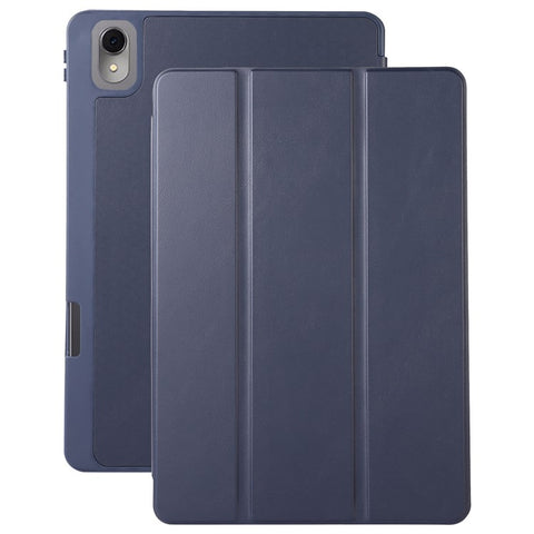 For Huawei MatePad 11 (2023) Solid Color PU Leather Cover Tri-Fold Stand Tablet Case with Pencil Slot