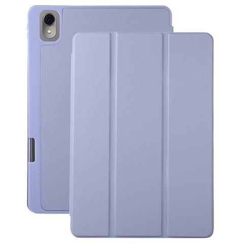 For Huawei MatePad 11 (2023) Solid Color PU Leather Cover Tri-Fold Stand Tablet Case with Pencil Slot