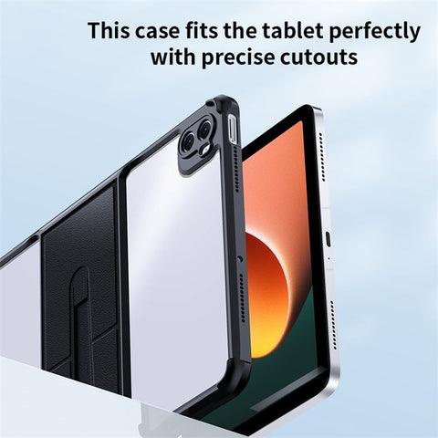 XUNDD For Xiaomi Pad 6 / Pad 6 Pro Kickstand Tablet Case TPU + Acrylic Anti-scratch Tablet Back Cover