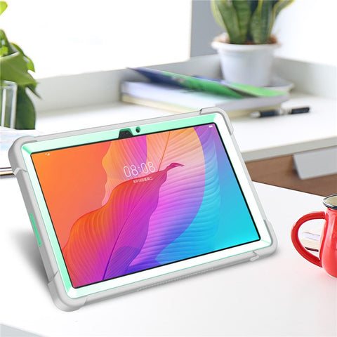 For Huawei MatePad T 10S 10.1 inch / T 10 9.7 inch Shockproof Tablet Shell Kickstand Silicone + PC Dustproof Cover Case