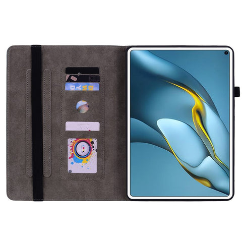 For Huawei MatePad Pro 10.8 (2021) Imprinted Stand PU Leather Tablet Cover Protective Case