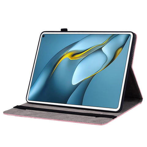 For Huawei MatePad Pro 10.8 (2021) Imprinted Stand PU Leather Tablet Cover Protective Case
