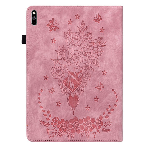 For Huawei MatePad Pro 10.8 (2021) Imprinted Stand PU Leather Tablet Cover Protective Case