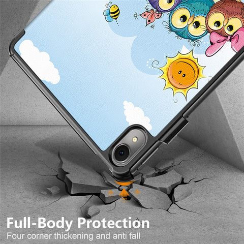 For Huawei MatePad 11 (2023) Tri-fold Stand Tablet Case Pattern Printing PU Leather Cover with Auto Wake / Sleep