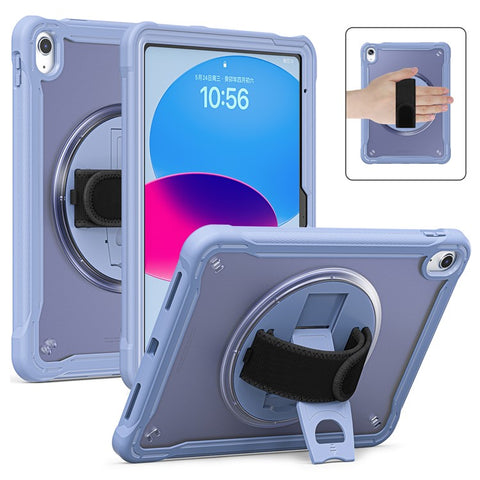 Kickstand Tablet Case for iPad (2025) / 10.9 (2022) Rotary Hand Strap TPU+PC Tablet Cover