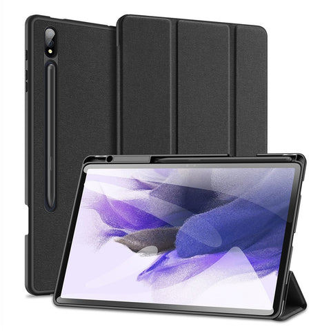 DUX DUCIS Domo Series for Samsung Galaxy Tab S9+ Tablet Case PU Leather Tri-Fold Stand Folio Cover