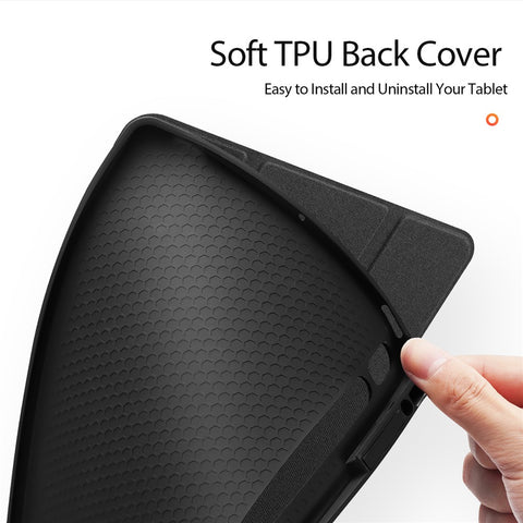 DUX DUCIS Domo Series for Samsung Galaxy Tab S9+ Tablet Case PU Leather Tri-Fold Stand Folio Cover