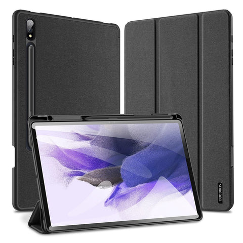DUX DUCIS Domo Series for Samsung Galaxy Tab S9+ Tablet Case PU Leather Tri-Fold Stand Folio Cover