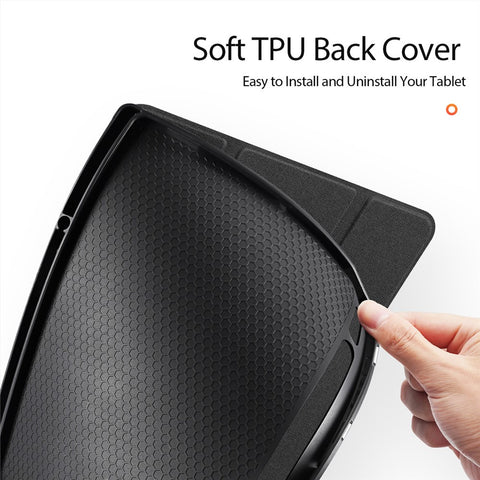 DUX DUCIS Domo Series for Samsung Galaxy Tab S9 Ultra Tri-Fold Tablet Case PU Leather Stand Folio Cover