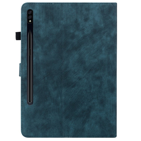 For Samsung Galaxy Tab S10 FE / S9 FE / S9 Stand Folio Tablet Case PU Leather Cute Tiger Pattern Cover with Card Holder