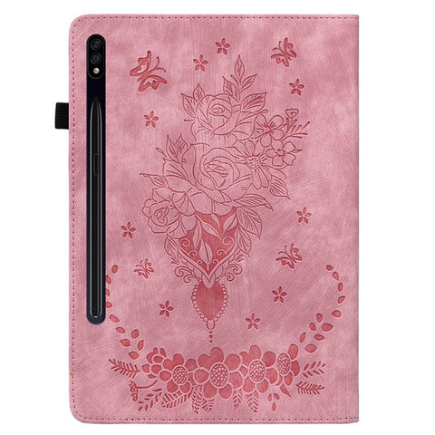 For Samsung Galaxy Tab S10 FE / S9 FE / S9 Stand Folio Case PU Leather Imprinted Cards Holder Tablet Cover