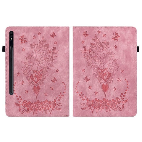 For Samsung Galaxy Tab S10 FE / S9 FE / S9 Stand Folio Case PU Leather Imprinted Cards Holder Tablet Cover