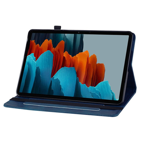 For Samsung Galaxy Tab S9 PU Leather Flip Stand Shell Zipper Pocket Card Slots Wallet Tablet Case
