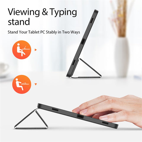 DUX DUCIS Domo Series for Samsung Galaxy Tab S9 Tablet Case PU Leather Stand Shell Tri-Fold Folio Cover