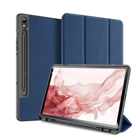 DUX DUCIS Domo Series for Samsung Galaxy Tab S9 Tablet Case PU Leather Stand Shell Tri-Fold Folio Cover