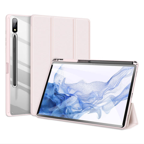 DUX DUCIS TOBY Series For Samsung Galaxy Tab S9+ PU Leather Tri-fold Stand Cover Auto Wake Sleep Tablet Case with Pencil Holder