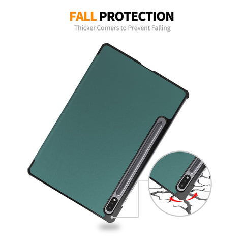 ENKAY HAT PRINCE Smart Tablet Case for Samsung Galaxy Tab S9 , PU Leather+PC Trifold Stand Protective Cover