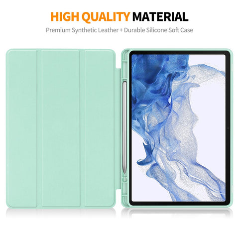 ENKAY HAT PRINCE For Samsung Galaxy Tab S9 Tri-fold Stand Tablet Case PU Leather + TPU Smart Cover with Pencil Holder