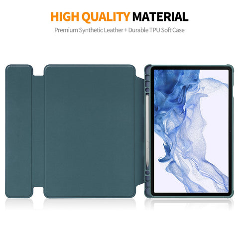 ENKAY HAT PRINCE For Samsung Galaxy Tab S9 PU Leather + TPU Tablet Case Rotating Stand Smart Cover with Detachable Keyboard