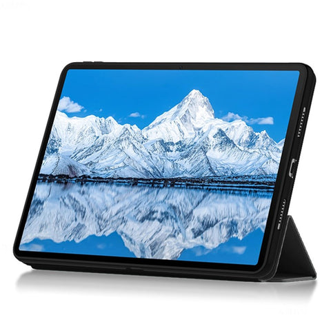 For Huawei Qingyun C7 Trifold Stand Tablet Case PU Leather Auto Sleep / Wake Smart Cover