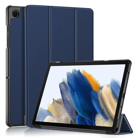 For Samsung Galaxy Tab A11+ / A9+ Solid Color Tablet Case PU Leather+PC Protective Cover with Tri-Fold Stand