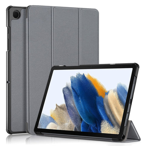 For Samsung Galaxy Tab A11+ / A9+ Solid Color Tablet Case PU Leather+PC Protective Cover with Tri-Fold Stand