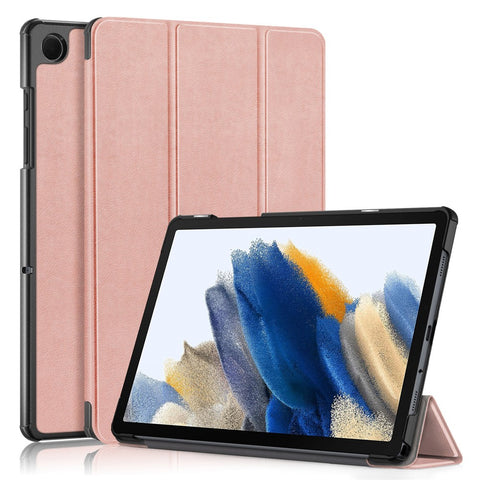 For Samsung Galaxy Tab A11+ / A9+ Solid Color Tablet Case PU Leather+PC Protective Cover with Tri-Fold Stand