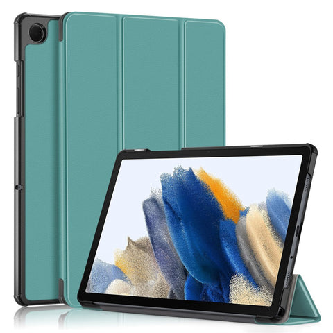 For Samsung Galaxy Tab A11+ / A9+ Solid Color Tablet Case PU Leather+PC Protective Cover with Tri-Fold Stand