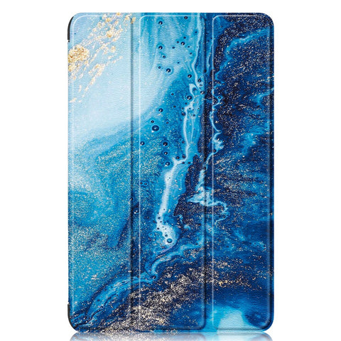 Trifold Stand Cover for Lenovo Tab M10 5G TB-360ZU , PU Leather Pattern Printing Tablet Case with Auto Sleep / Wake