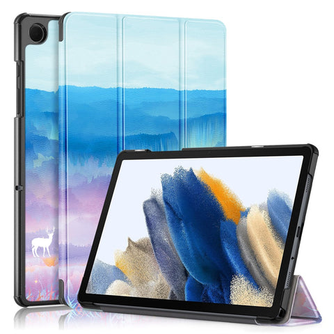 For Samsung Galaxy Tab A11+ / A9+ Leather Stand Cover Pattern Printing Tablet Case