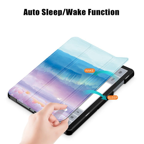 For Samsung Galaxy Tab A11+ / A9+ Leather Stand Cover Pattern Printing Tablet Case