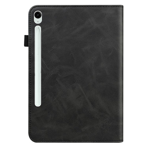 For Samsung Galaxy Tab S10 FE / S9 FE / S9 PU Stand Cover Line Imprinted Protective Tablet Cover with Card Slots