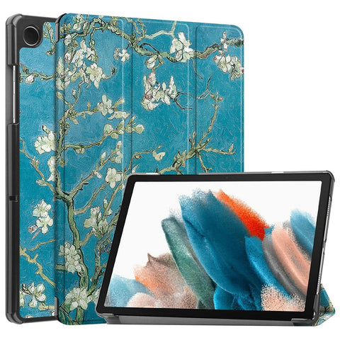 For Samsung Galaxy Tab A9+ Trifold Stand Tablet Case PU Leather Pattern Printing Smart Protective Cover