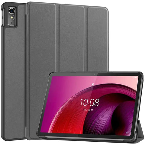 For Lenovo Tab M10 5G Tri-fold Stand Smart Cover PU Leather Auto Wake / Sleep Tablet Case