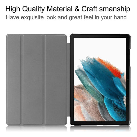 For Samsung Galaxy Tab A9+ PU Leather Tablet Case Tri-fold Stand Cover with Auto Sleep / Wake