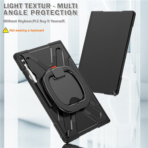 For Samsung Galaxy Tab S10 Ultra X920 / S8 Ultra X900 / X906 / S9 Ultra X910 Style-B Tablet Case Hand Grip Kickstand PC + TPU Tablet Cover