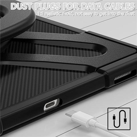 For Samsung Galaxy Tab S10 Ultra X920 / S8 Ultra X900 / X906 / S9 Ultra X910 Style-B Tablet Case Hand Grip Kickstand PC + TPU Tablet Cover