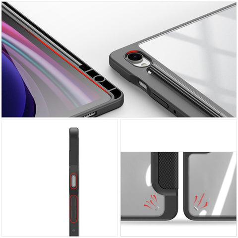 DUX DUCIS TOBY Series For Samsung Galaxy Tab S10 Lite / S10 FE / S9 FE / S9 Tablet Leather Case Tri-Fold Stand Pen Slot Cover